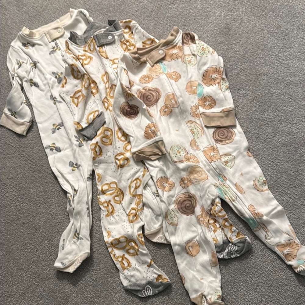 Burt’s Bees Cozy Kids Pajamas Set Zip Footies